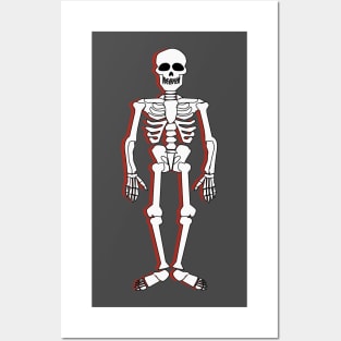 Halloween skeleton Posters and Art